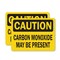 Signmission Carbon Monoxide May Be Present OSHA Caution Sign, Vinyl Decal, 10in W x 7in L, 2PK OS-2PACK-CS-D-710-L-19122 - alternate 1